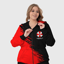 Женский 3D-костюм Umbrella Corp - red and black, цвет: 3D-черный — фото 2