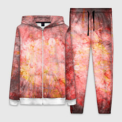 Женский 3D-костюм Абстракция- red embroidered fabric, цвет: 3D-белый