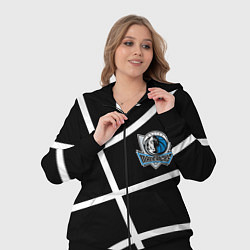 Женский 3D-костюм Даллас Маверикс - текстура черного мяча, цвет: 3D-черный — фото 2