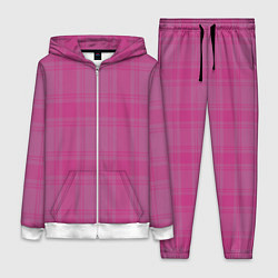 Женский 3D-костюм Checkered pink, цвет: 3D-белый