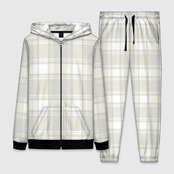Женский 3D-костюм Checked white completely, цвет: 3D-черный
