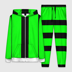 Женский костюм Color green black line