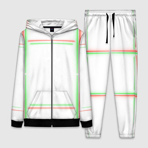 Женский костюм Neon light green red / 3D-Черный – фото 1