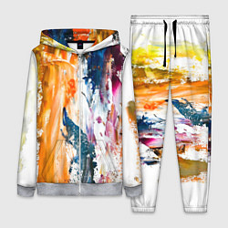 Женский костюм Разноцветные мазки кисти на палитре художника