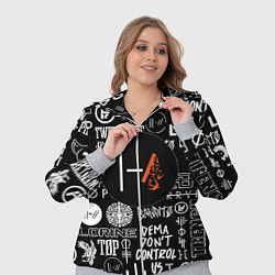 Женский 3D-костюм Twenty one pilots rock logo, цвет: 3D-меланж — фото 2