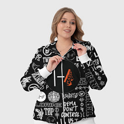 Женский 3D-костюм Twenty one pilots rock logo, цвет: 3D-белый — фото 2