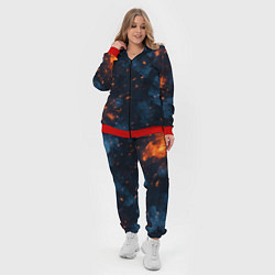 Женский 3D-костюм Синий камуфляж с искрами, цвет: 3D-красный — фото 2