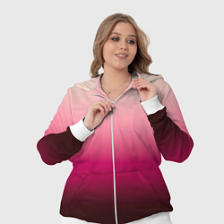Женский 3D-костюм Градиент transcendent pink омбре, цвет: 3D-белый — фото 2