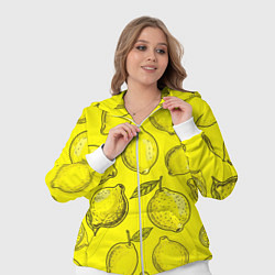 Женский 3D-костюм Яркий лимонный узор - паттерн, цвет: 3D-белый — фото 2