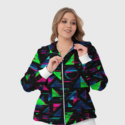 Женский 3D-костюм Геометрия глитч, цвет: 3D-белый — фото 2