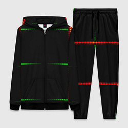 Женский костюм Color black green orange stripes