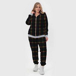 Женский 3D-костюм Color black orange green crosses, цвет: 3D-меланж — фото 2