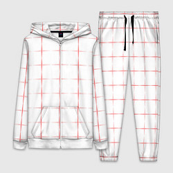 Женский 3D-костюм Color white red crosses, цвет: 3D-белый