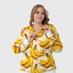Женский 3D-костюм Банановые связки паттерн, цвет: 3D-белый — фото 2