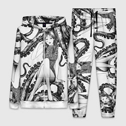 Женский 3D-костюм Junji Ito Death Stranding Tomie and octopus patter, цвет: 3D-белый