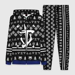 Женский 3D-костюм Doom x witcher pattern, цвет: 3D-синий