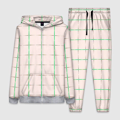 Женский костюм Color white stripes / 3D-Меланж – фото 1