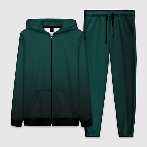 Женский костюм Тёмный изумруд / 3D-Черный – фото 1