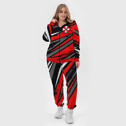 Женский 3D-костюм Umbrella - red lines, цвет: 3D-красный — фото 2