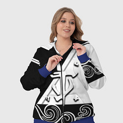 Женский 3D-костюм Doom стильная геометрия, цвет: 3D-синий — фото 2