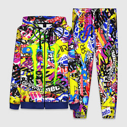 Женский 3D-костюм Monster energy бренды стикеры, цвет: 3D-синий