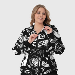 Женский 3D-костюм Retro gamer pattern, цвет: 3D-черный — фото 2