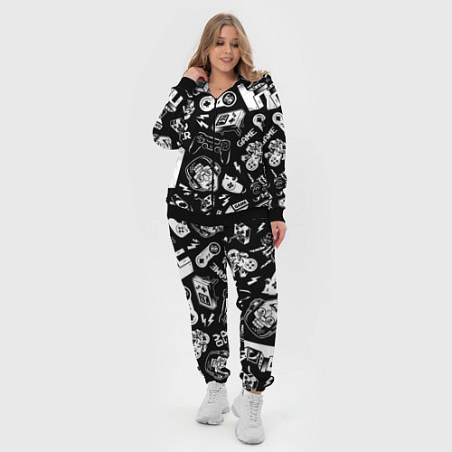 Женский костюм Retro gamer pattern / 3D-Черный – фото 4