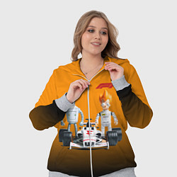 Женский 3D-костюм Механик Бендер и пилот формулы 1 Фрай, цвет: 3D-меланж — фото 2