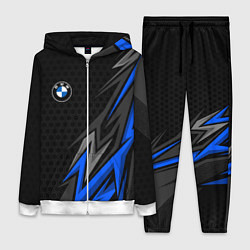 Женский 3D-костюм БМВ - синий спорт, цвет: 3D-белый