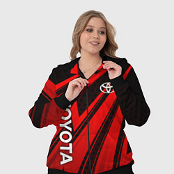 Женский 3D-костюм Тойота - красные полосы, цвет: 3D-черный — фото 2