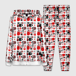 Женский 3D-костюм Много матрешек, цвет: 3D-белый