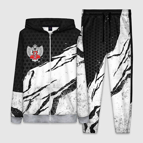 Женский костюм Федерация бокса России - белый затертый / 3D-Меланж – фото 1