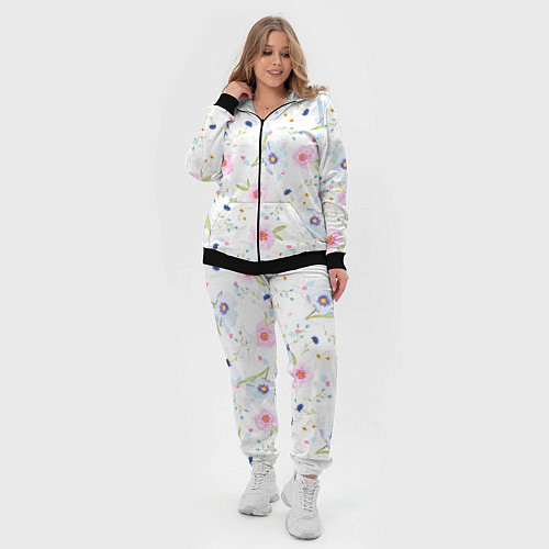 Женский костюм Нежные цветочки / 3D-Черный – фото 4