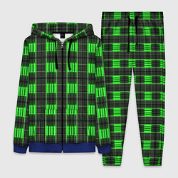 Женский 3D-костюм Color green and black, цвет: 3D-синий