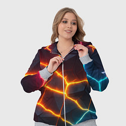 Женский 3D-костюм Разноцветный неон из плит, цвет: 3D-меланж — фото 2