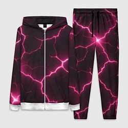Женский 3D-костюм Розовый свет из разлома плит, цвет: 3D-белый