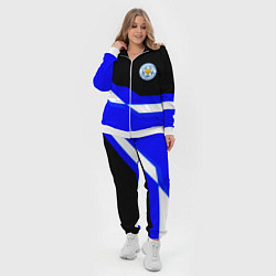 Женский 3D-костюм Лестер Сити спорт геометрия, цвет: 3D-белый — фото 2