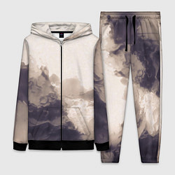 Женский 3D-костюм Сепия абстрактная горная река, цвет: 3D-черный