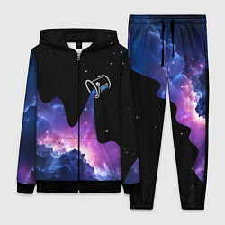 Женский 3D-костюм Потеки космической краски, цвет: 3D-черный