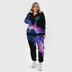 Женский 3D-костюм Потеки космической краски, цвет: 3D-черный — фото 2