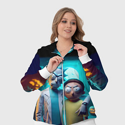 Женский 3D-костюм Rick with Morty - halloween night, цвет: 3D-белый — фото 2