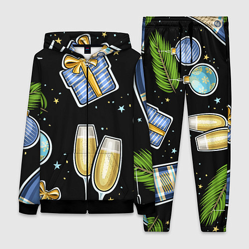 Женский костюм Новогодний вайб / 3D-Черный – фото 1