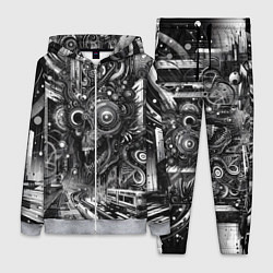 Женский 3D-костюм Cyber urban skull - ai art fantasy, цвет: 3D-меланж
