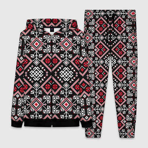 Женский костюм Славянский орнамент обережный / 3D-Черный – фото 1