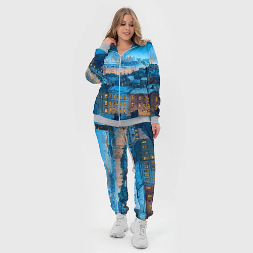 Женский костюм Крыши зимнего Питера / 3D-Меланж – фото 4