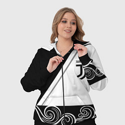 Женский 3D-костюм Ювентус геометрия полосы текстура, цвет: 3D-черный — фото 2