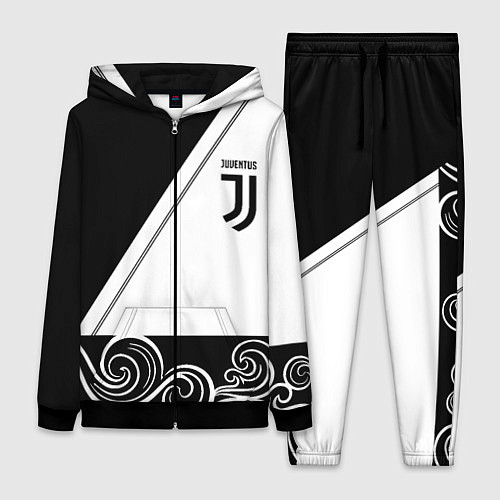 Женский костюм Ювентус геометрия полосы текстура / 3D-Черный – фото 1