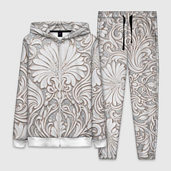 Женский 3D-костюм Вензельные цветы, цвет: 3D-белый