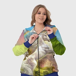 Женский 3D-костюм Радужный единорог, цвет: 3D-синий — фото 2