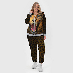 Женский 3D-костюм Рык леопарда, цвет: 3D-меланж — фото 2